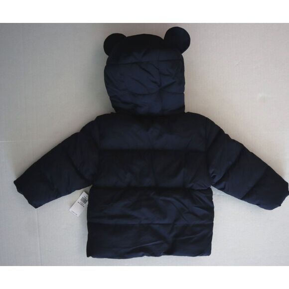 Old Navy 752343 Toddler Boys Sz 12-18M Navy WR Frost Free Critter Puffer Jacket - Picture 2 of 6